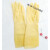 39CM加长乳胶手套 家务洗衣洗碗清洁防水劳动手套 防污耐酸碱 （5双）浅黄色 加厚120克 39cm M