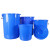 康丽雅  K-0318  大号圆形塑料水桶 物业储水桶工业收纳桶清洁桶垃圾桶 100L无盖蓝色