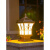 集客家 太阳能柱头灯室外庭院围墙灯大门柱子户外防水别墅门墩墙头灯 接电款 48cm(黑色)送LED灯泡