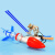 水火箭全套制作材料青少年科学竞赛水动力火箭头椎尾翼发射器 套装3 燕翅型  蓝色