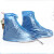 升级防滑加厚款百搭防水鞋套户外旅游防雨鞋套男女学生雨靴套 蓝色 XXL码42-43码