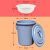 泔水干湿过滤分离带滤网垃圾桶大号厨房厨余茶水茶叶沥水潲水桶篮 银灰色60K型+沥水篮