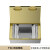 梅兰日兰地插平嵌入式200型不锈钢强电大理石瓷砖地板插座盒 十孔+4位网络(金色)