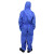 君御 防护服连体带帽防尘喷漆工作化学隔离服 蓝色 3XL GAJ1000