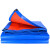 共泰 苫布 大篷布 防水防雨加厚棚布 防尘防晒防风塑料篷布 160克PE材质 蓝桔色 3*4m