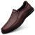 CATMAOAJ2024春季男士皮鞋时尚头层牛皮软皮软底中年商务皮鞋舒适 棕色 38