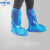 定制 一次性鞋套防水雨天加厚长筒养殖场靴套防滑户外漂流耐议价 蓝色橡筋款100只