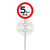 全厂限速五公里小区减速行限高桥梁限重禁止停车圆形指示牌定做 1.8米立柱含底座(不含圆牌) 30x30cm