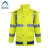 阿力牛  ASF59 安全警示雨衣 户外骑行徒步防汛防暴雨雨披 荧光黄上衣 3XL 