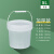 级塑料桶带盖冰激凌桶小水桶密封桶海蜇包装桶1L2工业级定制 5L半透明