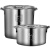 臻工品 不锈钢桶 汤锅304不锈钢加厚桶带盖工业储水桶油桶 单位：个 40*40