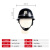 企工 防暴pc头盔安保器材执勤务学校单位保安执勤巡逻 白色