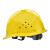 伟光 安全帽 新国标 ABS透气夏季安全头盔 圆顶玻璃钢型 工地建筑 工程监理 电力施工安全帽 黄色【圆顶ASB透气】 旋钮式调节