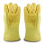 迪航防烫手套  铸造冶炼电焊个人手部防护 耐500度【黄色+掌托】 