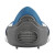 梅安硅胶防尘口罩面罩透气打磨水泥劳保自吸过滤式防颗粒物呼吸器 硅胶口罩蓝一个