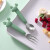 日康（rikang）儿童餐具 不锈钢训练勺叉宝宝吃饭勺子卡通硅胶手柄辅食叉勺套装 C2008 红色