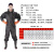 共泰 PVC全身下水裤 加厚连体裤防水捕鱼服 橡胶手套 舒适耐磨 GT-XSK-1004Q 黑 43码