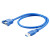 益德胜 usb延长线3.0公对母数据线带耳朵螺丝孔高速传输连接线可固定面板usb加长线 蓝色 3米