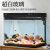 森森超白玻璃鱼缸XHE-380(黑)可增氧客厅小型桌面家用水族箱免安装