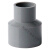 PVC大小头 变径直接异径接头给水管件转换直通胶粘塑料管配件灰色 90*75mm--灰色