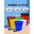 洛港 红色14升 有盖子 +沥水篮 泔水干湿过滤分离带滤网垃圾桶大号厨房厨余茶水茶叶沥水水桶篮桶
