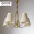 洛西 法式浪漫布艺吊灯 美式简约创意设计客厅卧室餐厅全铜灯具 铜材5头直径78cm