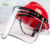 瑞桓柏PVC防护面罩防护面具配帽防飞溅电焊面罩防粉尘劳保打磨面屏 单独一个支架4个豆的