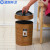 蓝鲸环卫 15.5L咖啡色有盖 复古仿木纹收纳桶摇盖垃圾桶LJHW-1122