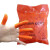 品之德  PST-044 橡胶手指套防滑教师点钞印刷劳保指头套 橙色麻点100只 S号/小号