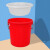 干湿过滤分离带滤网垃圾桶大号厨房厨余茶水茶叶沥水水桶篮桶 红色18升有盖子红色沥水篮
