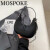 MOSPOKE感洋气小众设计包包女2023流行链条斜挎包单肩腋下包 黑色