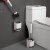 马桶刷套装卫生间厕所清洁刷子免打孔挂墙多功能带底座马桶刷 梯形马桶刷