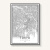 起贝 北欧客厅黑白地图装饰画世界中国城市艺术创意线描定制挂画 Tokyo 布艺背板画-50x70厘米 黑色框