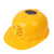 德威狮遮阳帽带风扇安全头帽可充电太阳能工地防晒神器夏季透气空调头盔 红色遮阳帽