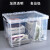 适用于透明收纳箱塑料箱子储物箱收纳盒衣服整理箱大号有盖衣物收 三件装[32升3个] 加厚高透明