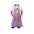 尔苗 涤纶厨房围裙 劳保卡通围腰 防油污工作围裙 紫色