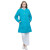 劳保佳 提灯天使新款长袖外套保暖冬装 护士棉衣长款 保暖防寒棉衣 湖蓝色XL