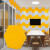 亿派 聚酯纤维吸音板自粘墙面装饰幼儿园隔音板卧室家用KTV装修六边形 橙黄10片 300*260*9mm