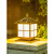 集客家 围墙灯柱头灯太阳能庭院小区方形墙头柱灯室外防水别墅花园大门灯 市电款 古铜色25CM 送LED光源