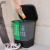 二合一垃圾分类垃圾桶大容量商用带盖大号干湿分离厨房家用脚踏式 60升分类三胞胎桶(蓝绿灰)