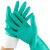 阿力牛 AST-031 丁腈橡胶手套耐磨防滑防化防护劳保经济型高性能长筒手套 绿色不加绒款 L 