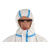 坤泽尔一次性白色防护服带蓝色胶条 XL码 1件