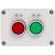 急停按钮控制盒开关 12345孔开关户外防雨启动停止指示灯塑料箱体IP65  竹江 红色 绿色蘑菇头