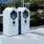 蓝鲸环卫 普通款双桶 定做户外垃圾桶分类现代简约垃圾箱LJHW-1082