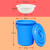 洛港 蓝色60K型+沥水篮 泔水干湿过滤分离带滤网垃圾桶大号厨房厨余茶水茶叶沥水水桶篮桶