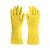贸正 乳胶防护劳保手套 3付/包 防水防滑耐磨橡胶皮 黄色L码