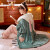 南极人珊瑚绒睡衣女秋冬季加绒加厚睡袍家居服套装 绿色兔子 XL码（建议120-140斤）