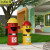  京洲实邦 黄色小号88cm 户外幼儿园卡通分类垃圾桶JZSB-1064