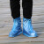 防滑耐磨加厚款防雨鞋套雨鞋套下雨天男女防雨鞋脚套防水鞋套 蓝色 M码36-37码鞋