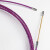 穿线器电工穿管器钢丝扁头大孔引线器纯弹簧管道拉线穿线神器 10米紫色扁头
